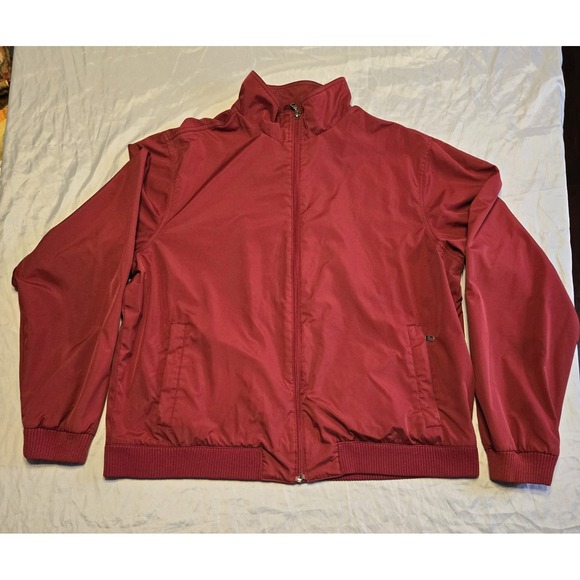 Eddie Bauer Red Full Zip Long Sleeve Windbreaker Jacket Sz XL Mesh Lined Durable - Picture 1 of 7